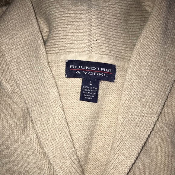 Cream Roundtree & Yorke Cardigan Sweater - Picture 3 of 3